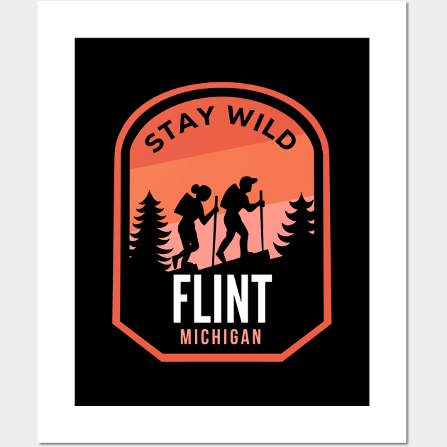 Flint Michigan Hiking in Nature Wall Art by HalpinDesign